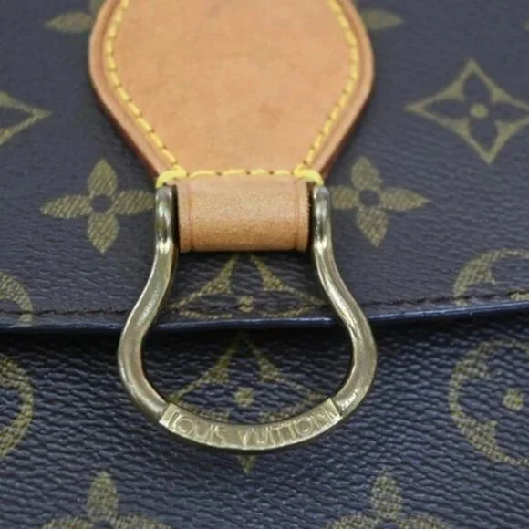 LOUIS VUITTON Saint Cloud GM Shoulder Bag Monogram Leather Brown M51242 88ZA017 - Picture 10 of 16